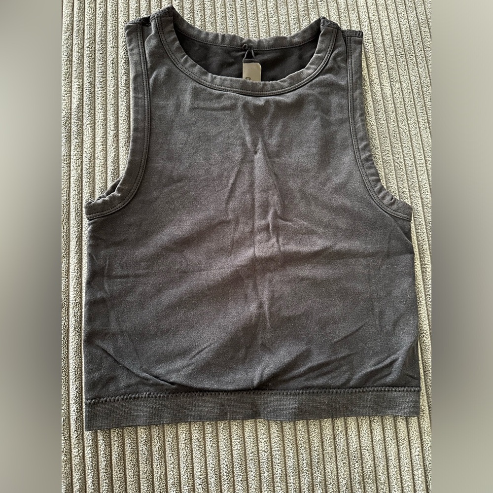 Dark gray Crop top